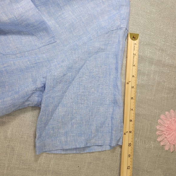 Cremieux 38 Linen Shirt Men’s Large Short Sleeve B - Picture 6 of 8